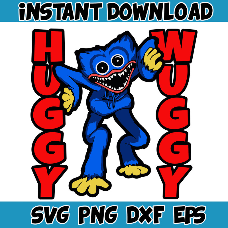 Gaming Svg, Huggy Wuggy svg, Kissy Missy fnf Poppy Playtime svg, Huggy Wuggy PNG Poppy, Poppy Playtime svg (5).jpg