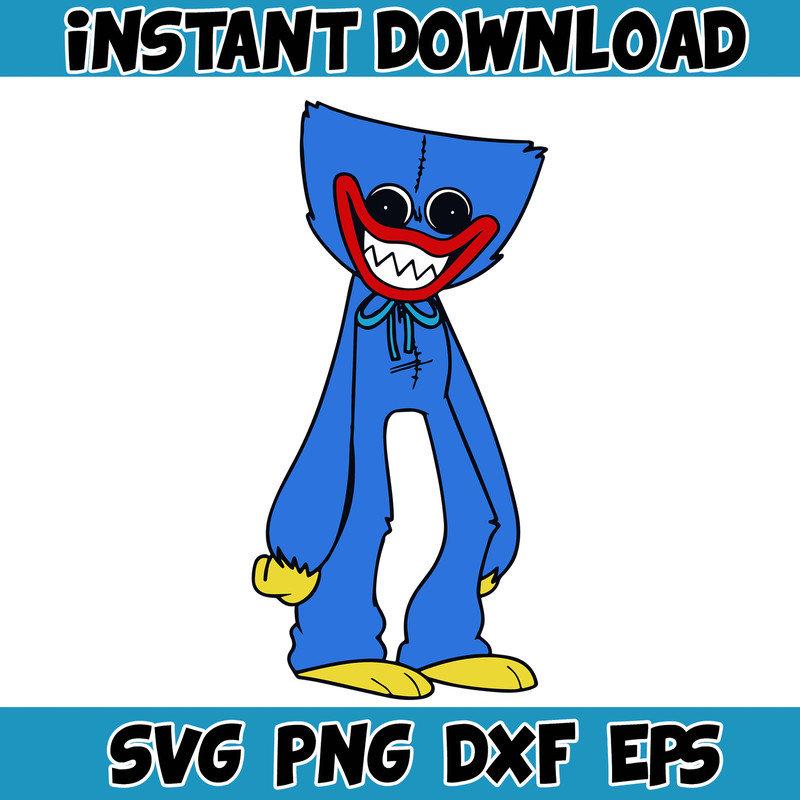 Gaming Svg, Huggy Wuggy svg, Kissy Missy fnf Poppy Playtime svg, Huggy Wuggy PNG Poppy, Poppy Playtime svg (7).jpg