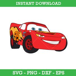 Lightning McQueen Cars Svg, Cars Svg, Disney Pixar Car Svg, Disney Cars Svg, Png Dxf Eps, Instant Download