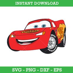 Lightning McQueen Svg, Cars Svg, Disney Pixar Car Svg, Disney Cars Svg, Png Dxf Eps, Instant Download