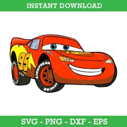 lightning mcqueen svg, disney pixar car svg, cars svg, disney cars svg, png dxf eps, instant download