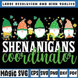 shenanigans coordinator st patricks day gnomes green proud svg, st patrick's day, st patricks day, digital download