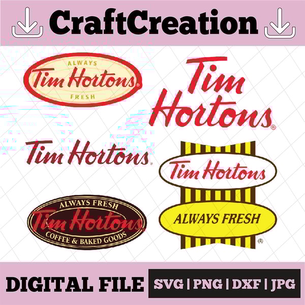 Tim Hortons Logo Bundle SVG, PNG, JPG - Ready To Use, Instan | Inspire ...
