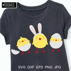 Easter Svg, Easter Chickens Svg, Happy Easter Clipart, Easter Shirt Design sublimation, easter egg Chick Birds Cut File