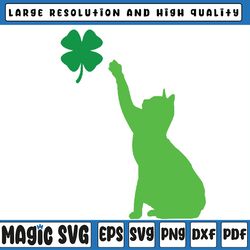 cat shamrock saint patrick's day svg, st patricks catricks day cats saint pattys svg , st patricks day, digital download