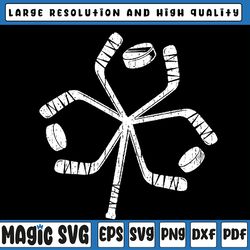 st patricks day hockey shamrock vintage stick saint paddy's svg, st patricks day, digital download