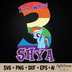my little pony birthday svg, my little pony kids svg onesie, little pony birthday party, personalized tee