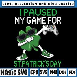 i paused my game for st patricks day gamer png, dabbing leprechaun png, st patricks day, digital download
