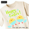 Happy Easter lettering with Cute Chickens Shirt Design.jpg