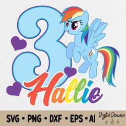 personalized my little pony birthday svg, my little pony birthday svg, my little pony svg, pony birthday party, unicorn