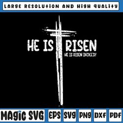 easter je-sus he is risen indeed religious chris-ti-an svg, chris-ti-an easter svg, easter bunny, digital download