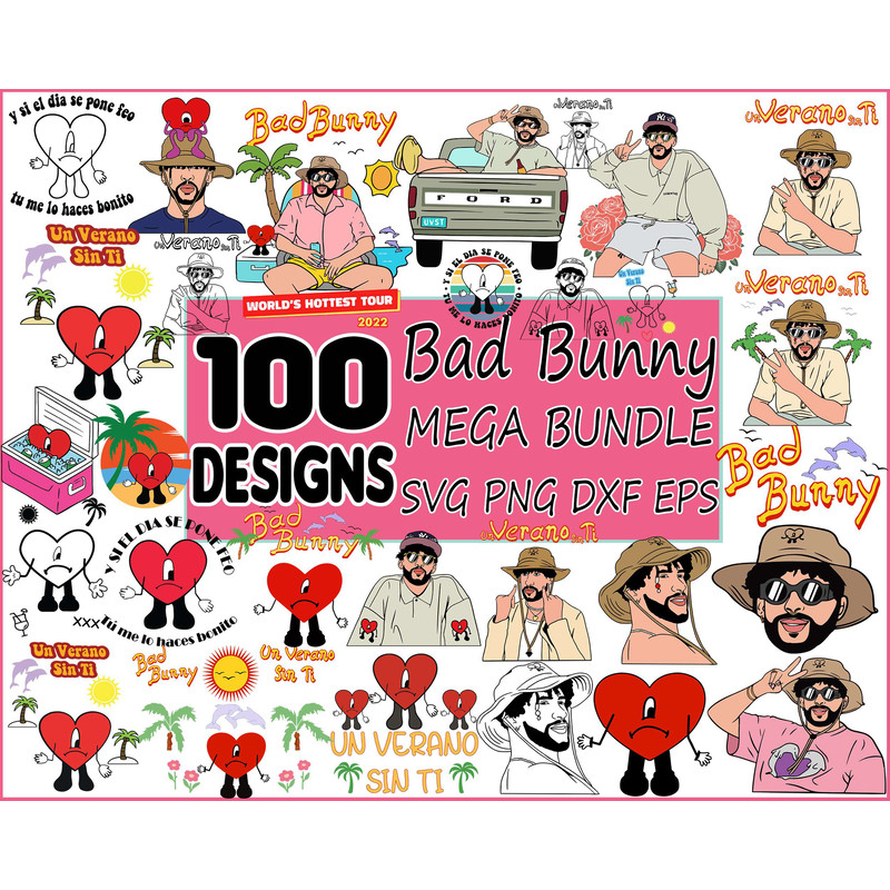 100 Bad bunny svg, bad bunny png, bad bunny svg cricut, bad bunny clipart, yhlqmdlg svg, bad bunny files.jpg