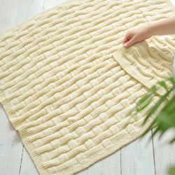 Easy knit blanket pattern for beginners Knitting patterns for baby blankets Knit and purl stitch patterns