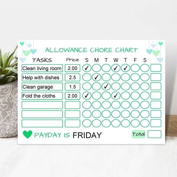 Allowance Tips Allowance Chore Chart With Prices at John Rosado blog