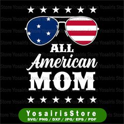 all american mom 4th of july svg, usa mom svg, american flag mom bun svg, patriotic svg, 4th of july svg png