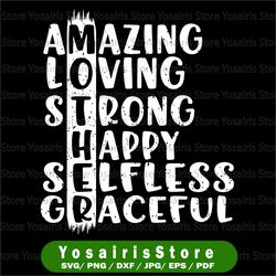 mother definition svg, happy mother's day svg, mother amazing, loving, strong, happy, selfless, graceful svg