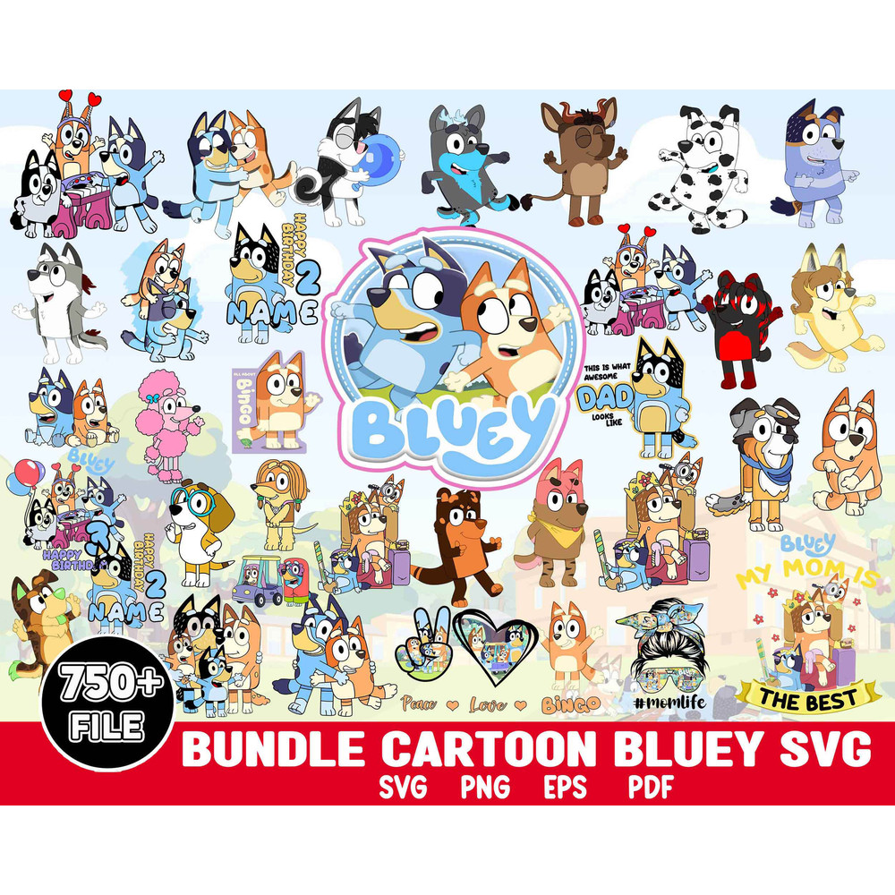 Bluey svg, Bluey vector, bluey alphabeth, bluey cutfile, bluey clipart, bluey bundle.jpg