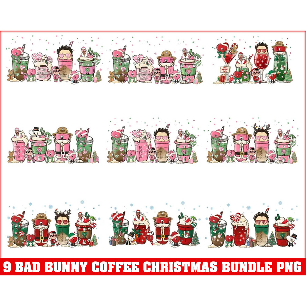 Christmas PNG, Bad Bunny Coffee Cups Png, Bad Bunny Christmas Png, Un Verano Sin Ti Bad Bunny PNG, Bad Bunny Digital File Downlo.jpg