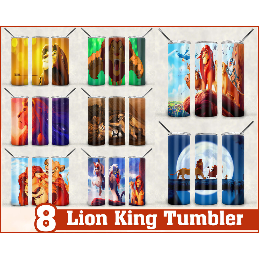 Lion King Tumbler, Lion King PNG, Tumbler design, Digital download.jpg