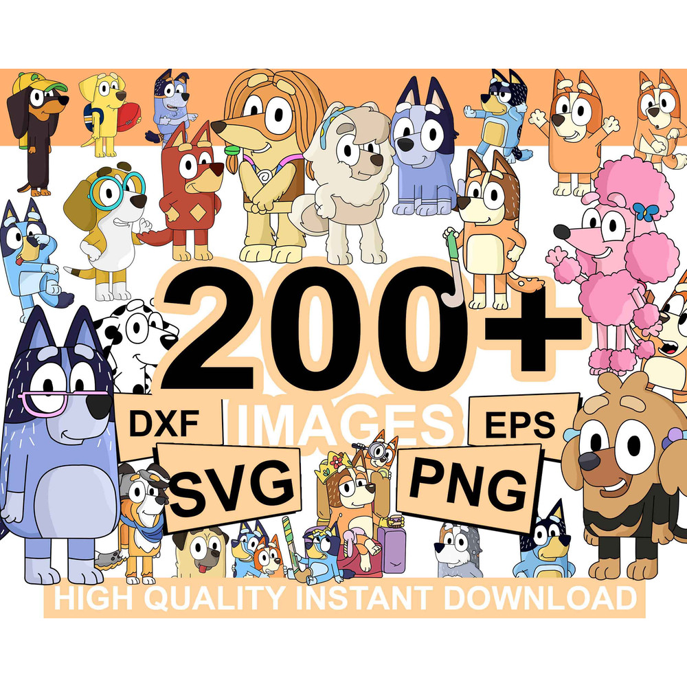 New Bluey svg, Bluey vector, bluey alphabeth, bluey cutfile, bluey clipart, bluey bundle.jpg