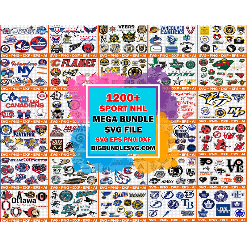 New NHL SVG Bundle 1200 file NHL SVG, EPS, PNG, DXF for Cricut, Silhouette.jpg