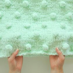 Blanket knitting patterns beginners Bobble blanket knitting pattern Baby blankets to knit quick and easy
