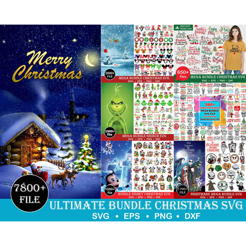 Ultimate bundle Christmas Svg Bundle, Christmas Svg Bundle, Cricut File, Christmas Svg, Disney Svg Bundle.jpg