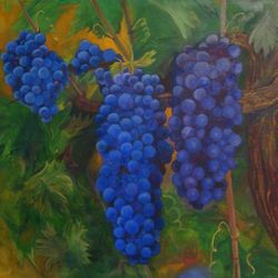 Blue grapes art 23*31 inch blue berry painting grapes oil painting