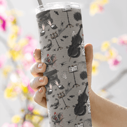 wednesday tumbler premium skinny tumbler wrap 20 ounce tumbler wrap png clipart image seamless image