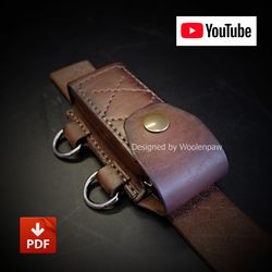 Leather pattern - belt pouch for Leatherman Surge. EDC23