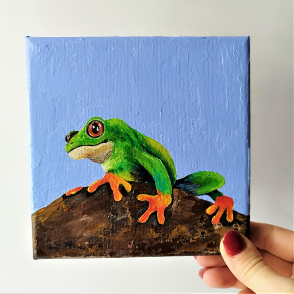 Small-painting-on-canvas-tree-frog-in-style-impasto-wall-decor.jpg