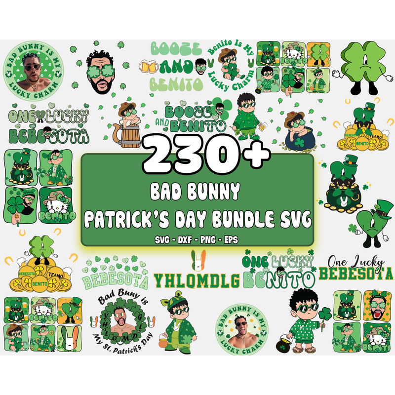 230+ file Bad Bunny Patrick's day bundle svg, Patrick's day svg bundle.jpg
