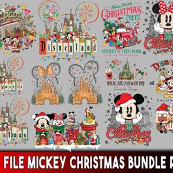 13 file Mickey Christmas PNG, Mega bundle Mickey Christmas PNG, for Cricut, digital, file cut, Instant Download