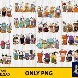 15 file coffee halloween bundle png, bundle halloween png, for cricut, digital, file cut, instant download