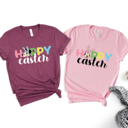 mickey and minnie easter shirts, disney couple easter shirts, disney trip mickey minnie easter shirts, happy easter matc