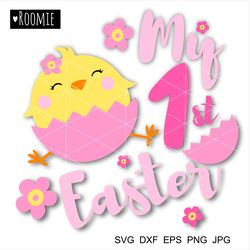 My First Easter GIRL Svg, Baby 1st Easter, Chickens Svg, Happy Easter Clipart, easter egg, Easter Baby Shirt Design