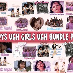 boys ugh girls ugh bundle png , cricut , digital downdload