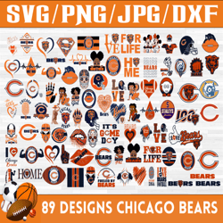 89 Chicago Bears Logo - Chicago Bears Svg - Chicago Bears Emblem - Chicago Bears Symbol-cool Bears Logo-football Bears L