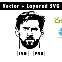 player lionel messi svg, png files for cricut machine , anime svg , manga svg