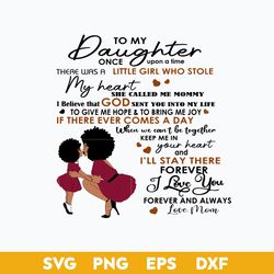 to my daughter once upon a time there was a little girl who store my heart svg, mother's day svg digital file