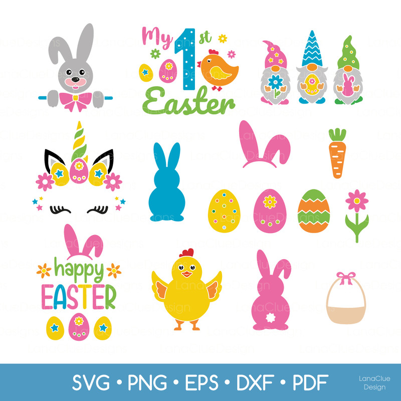 set with easter components