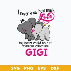 i never knew how much love my heart could hold til someone called me gigi svg, mother's day svg digtal file