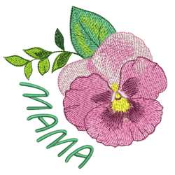 Floral Mama machine embroidery design