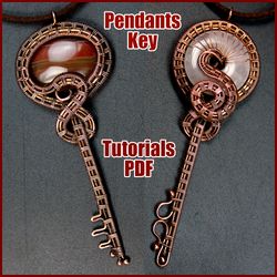 Wire wrapped key pendants tutorials PDF