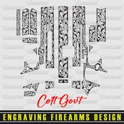 engraving firearms design colt govt model scroll design