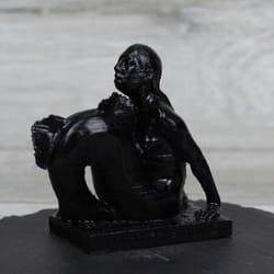 mermaid figurine, statue, sculpture, interior object