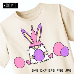 Easter Bunny Gnome Svg, Easter Svg, Happy Easter Clipart, Easter Shirt Design sublimation, easter egg CutFile Spring