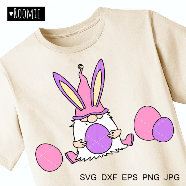 Easter Bunny Gnome with eggsshirt design.jpg