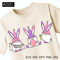 Easter Bunny Gnome with eggs pink color shirt design.jpg