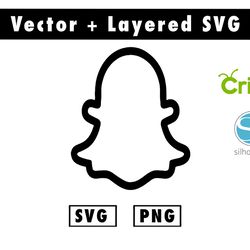 snapchat icon svg, png files for cricut machine , anime svg , manga svg